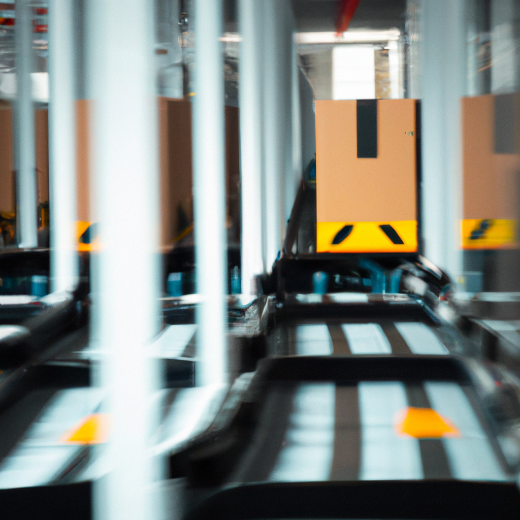 Zdjęcie magazynu zautomatyzowanego przez firmę DHL
